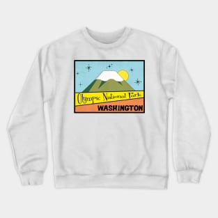 Olympic National Park Washington Retro Crewneck Sweatshirt